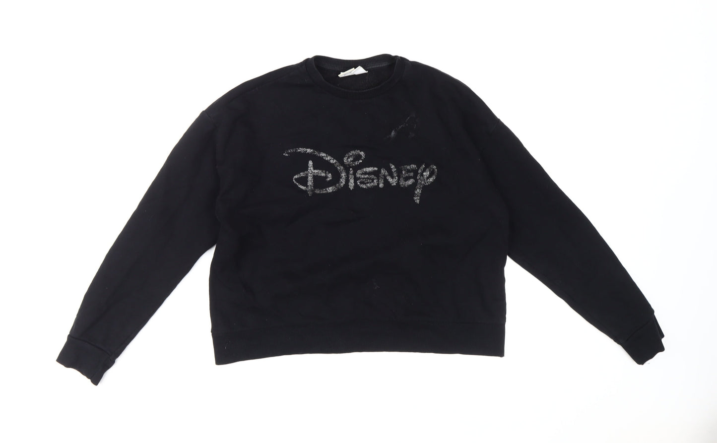 Womens UK Size 10/12 Disney Black Pullover Sweatshirt