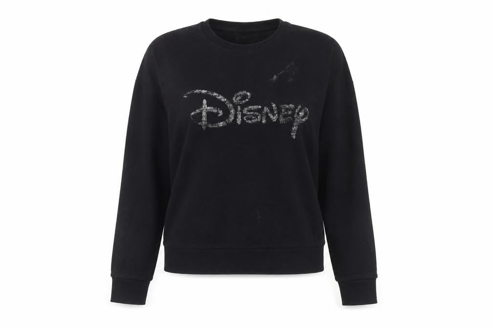 Womens UK Size 10/12 Disney Black Pullover Sweatshirt