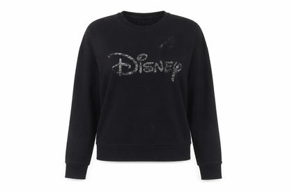 Womens UK Size 10/12 Disney Black Pullover Sweatshirt