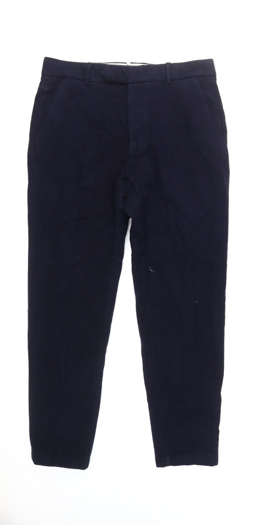 Jaeger Men's Blue Regular Trousers - Size 34