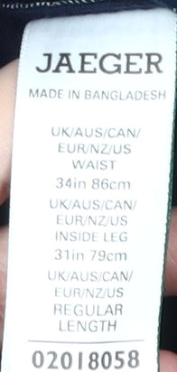 Jaeger Men's Blue Regular Trousers - Size 34