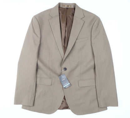Mens UK Size 40 Marks and Spencer Regular Beige Suit Jacket