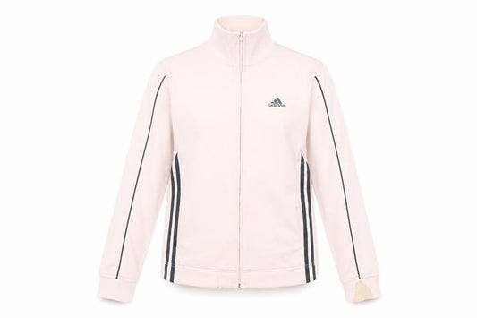 Front view of Adidas Women's Pink Full Zip Sweatshirt -, size 10