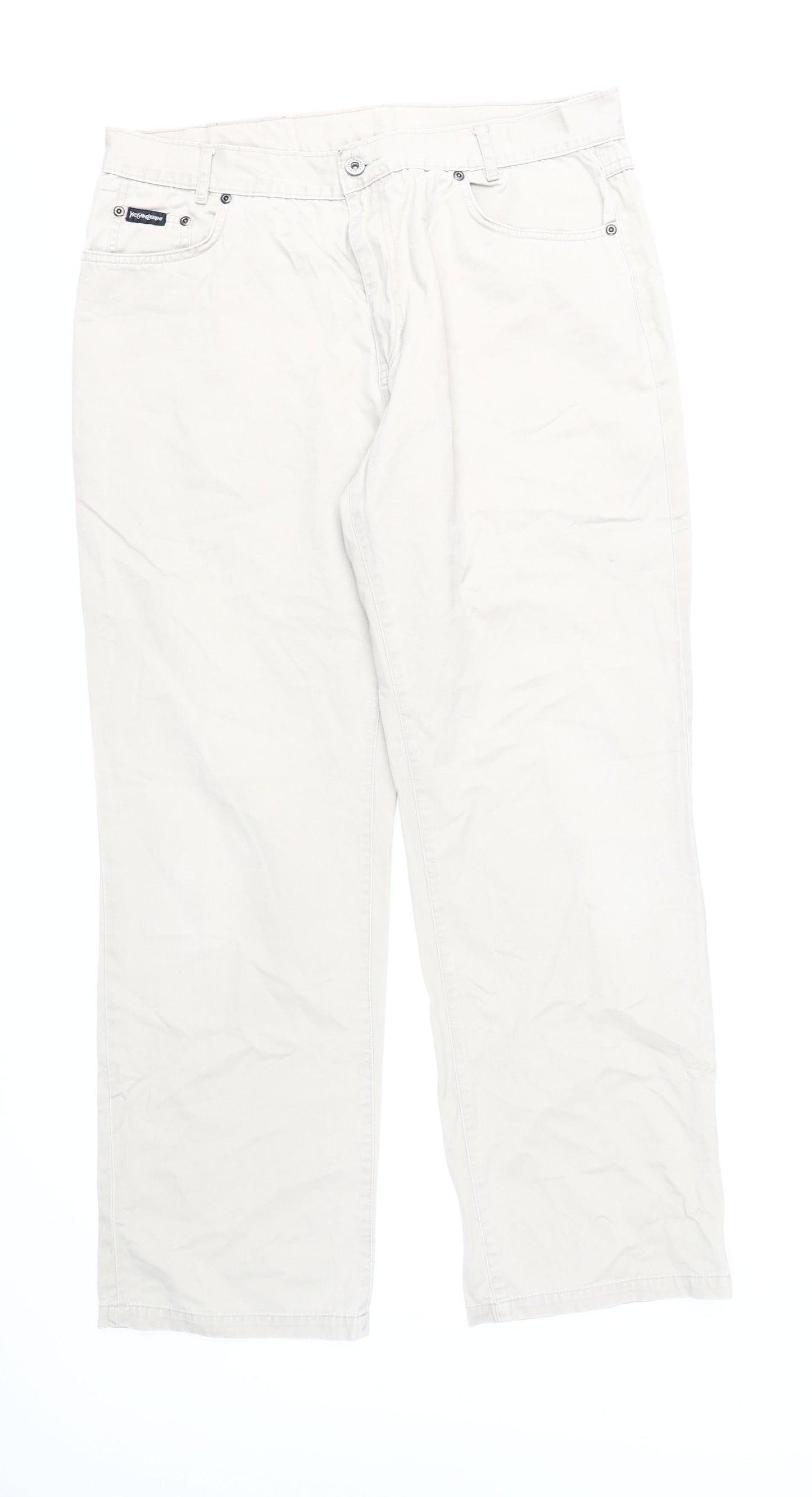 Yves Saint Laurent Men's Ivory Chino Trousers 36