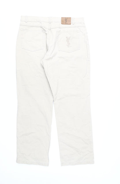 Yves Saint Laurent Men's Ivory Chino Trousers 36