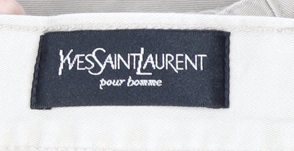 Yves Saint Laurent Men's Ivory Chino Trousers 36