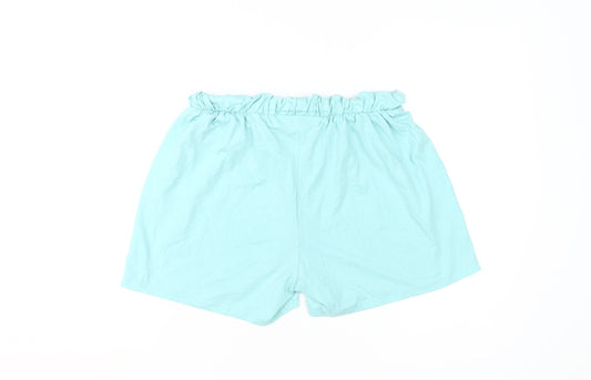 Cotton Traders Women's Blue Paperbag Shorts, Size 12