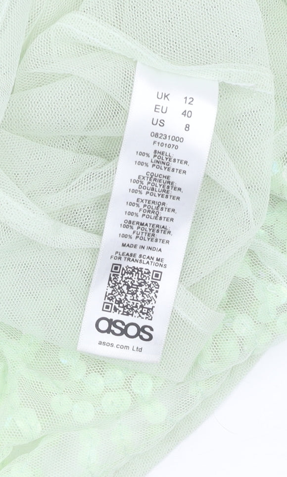 Womens UK Size 12 ASOS Green Camisole Tank