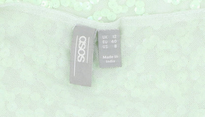 Womens UK Size 12 ASOS Green Camisole Tank