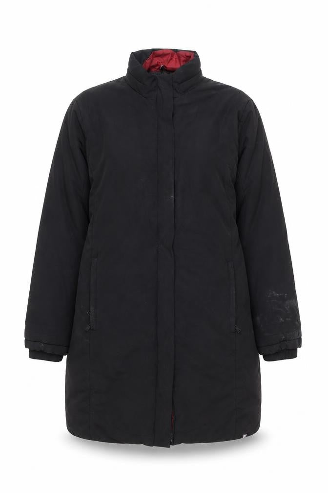 Front view of Warmline unisex black 2xl waterproof puffer jacket