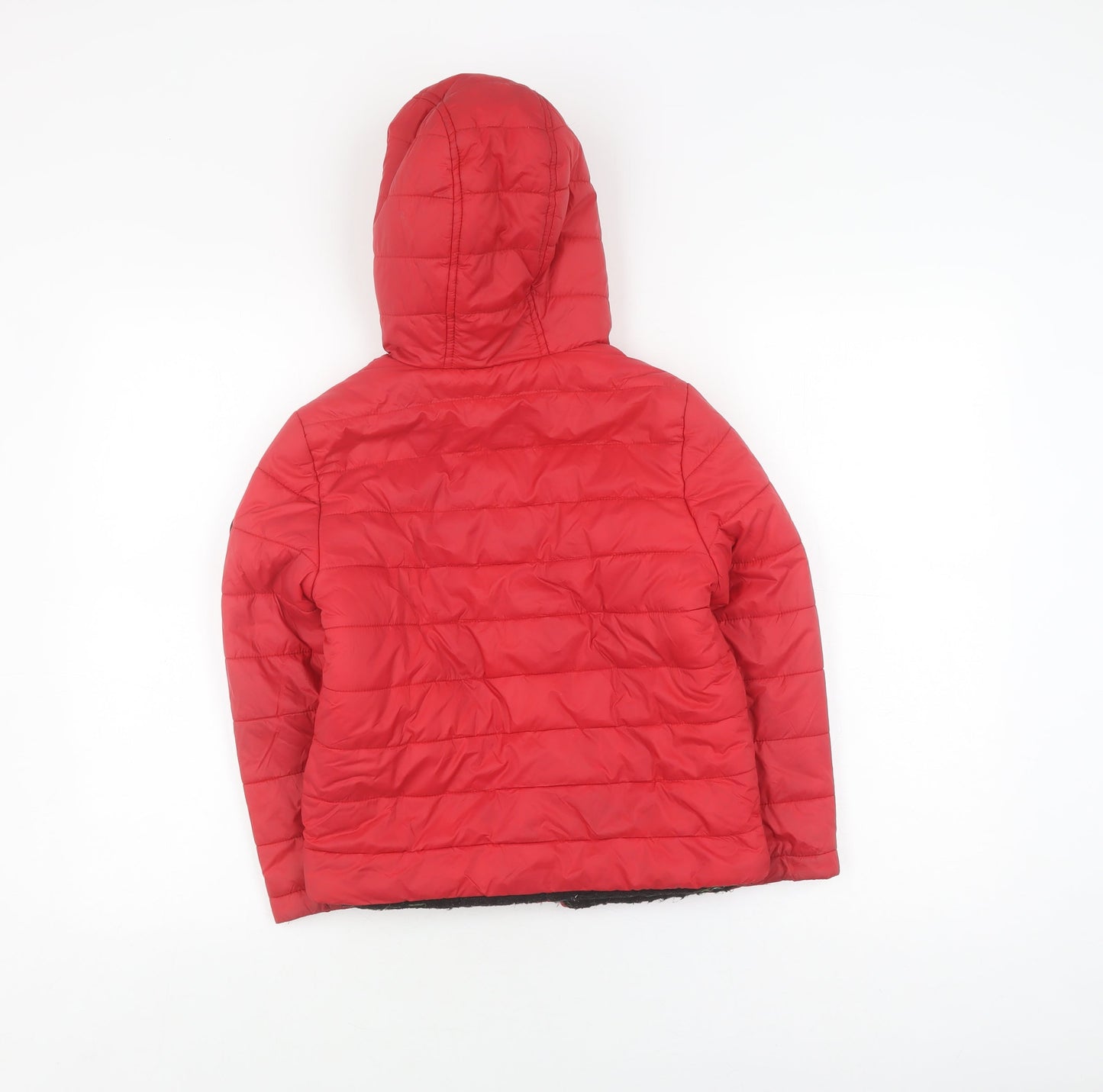 Michael Kors Boys Red Puffer Jacket - Size 7 Hooded Quilted Coat