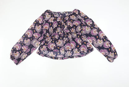 Womens UK Size 14 NEXT Multicoloured Basic Blouse