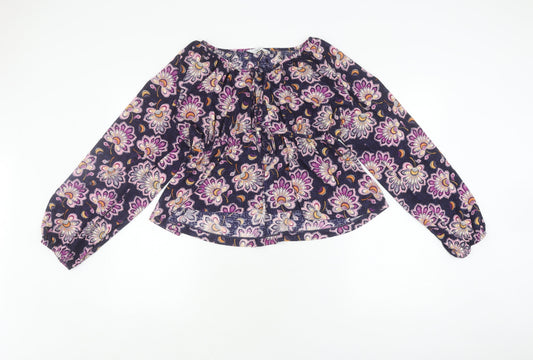 Womens UK Size 14 NEXT Multicoloured Basic Blouse