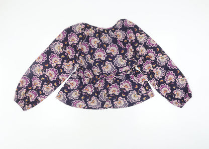 Womens UK Size 14 NEXT Multicoloured Basic Blouse