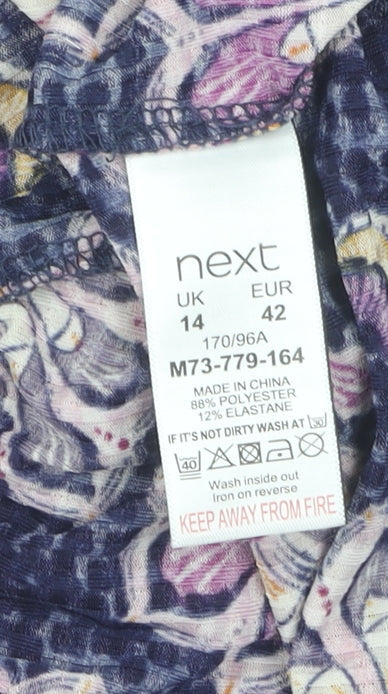 Womens UK Size 14 NEXT Multicoloured Basic Blouse