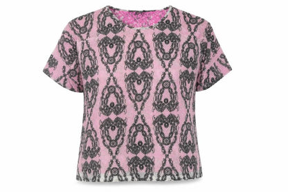 ASOS Women’s Pink Lace Floral T-Shirt, Size 10