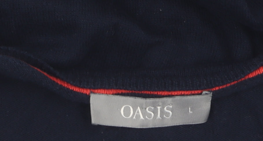 Womens UK Size L Oasis Blue Cardigan Jumper