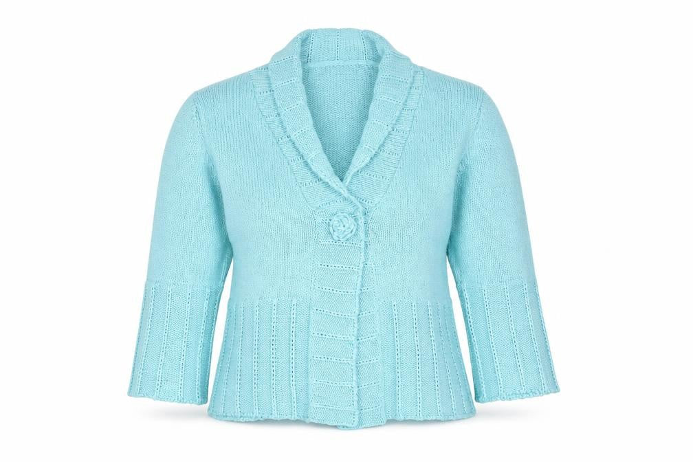 Womens UK Size L Marks and Spencer Blue Cardigan Jumper