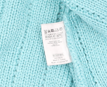 Womens UK Size L Marks and Spencer Blue Cardigan Jumper