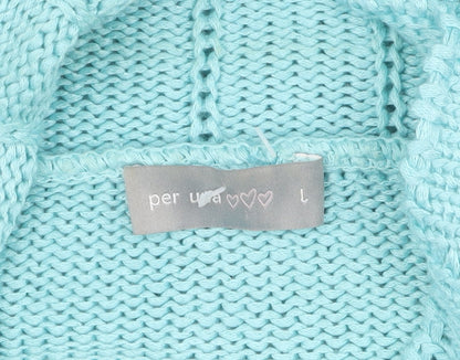 Womens UK Size L Marks and Spencer Blue Cardigan Jumper