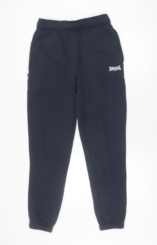 Lonsdale Black Jogger Trousers - Men's Small, Fleece