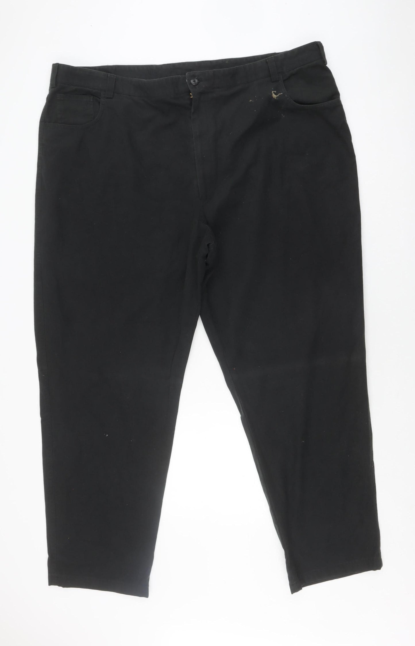 Mens UK Size 50 Regular Cab Co. Regular Fit Casual Black Trousers