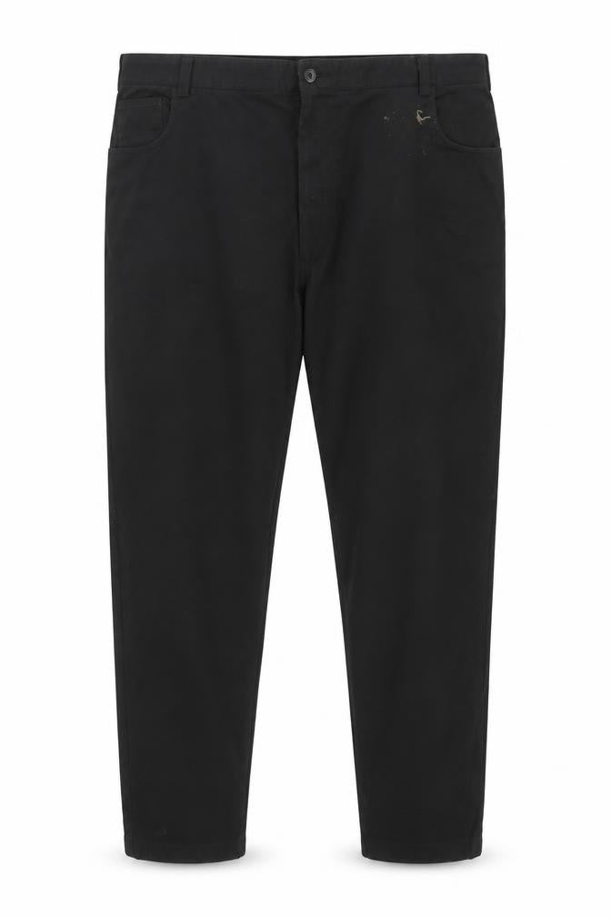 Mens UK Size 50 Regular Cab Co. Regular Fit Casual Black Trousers