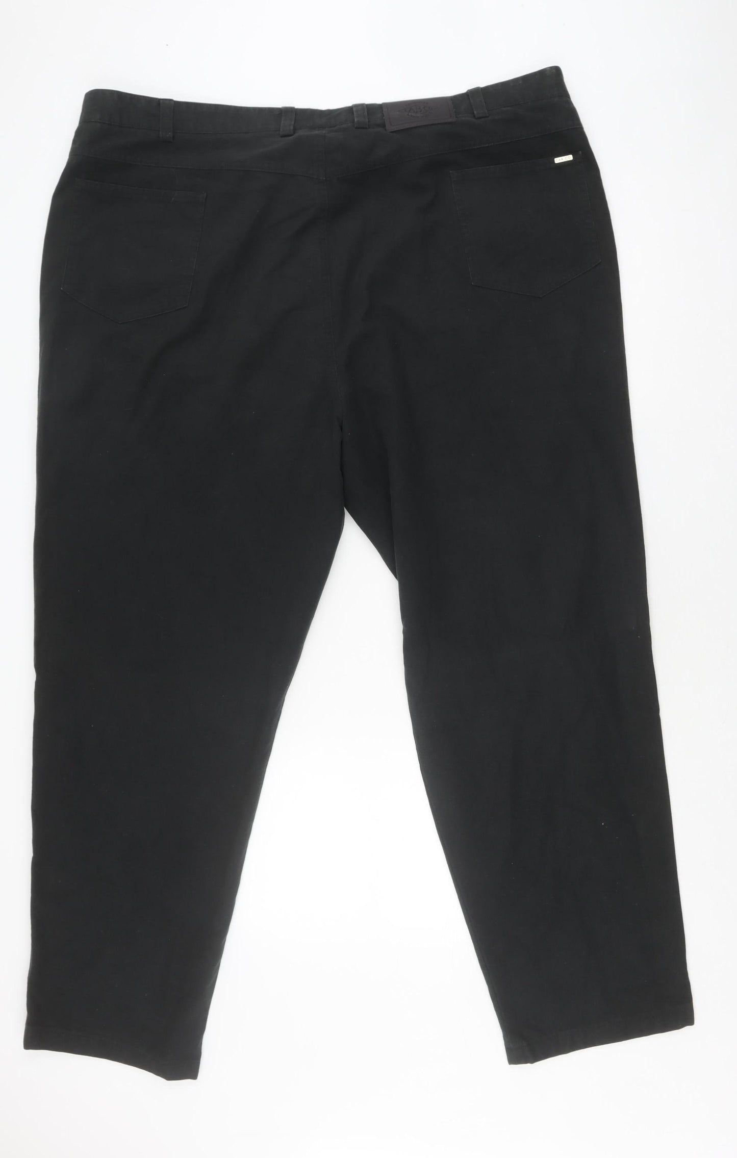 Mens UK Size 50 Regular Cab Co. Regular Fit Casual Black Trousers