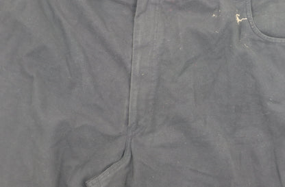 Mens UK Size 50 Regular Cab Co. Regular Fit Casual Black Trousers