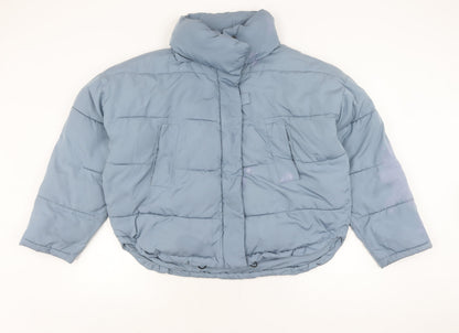 Womens UK Size M Urban Outfitters Blue Puffer Jacket