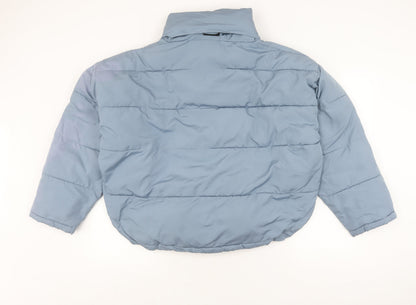 Womens UK Size M Urban Outfitters Blue Puffer Jacket