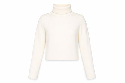 Womens UK Size S Bershka Ivory Cropped T-Shirt