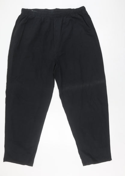 Mens UK Size 44/31 Cotton Traders   Black Trousers