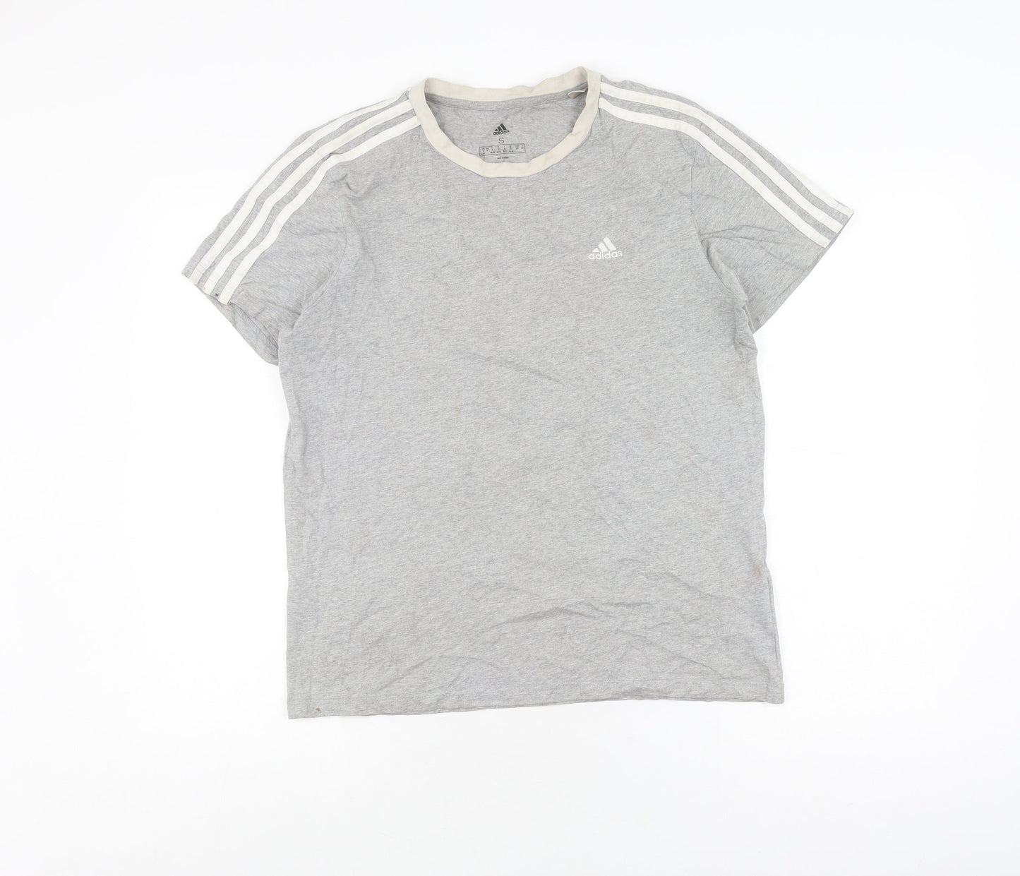 Unisex Adults UK Size S adidas Grey Basic T-Shirt
