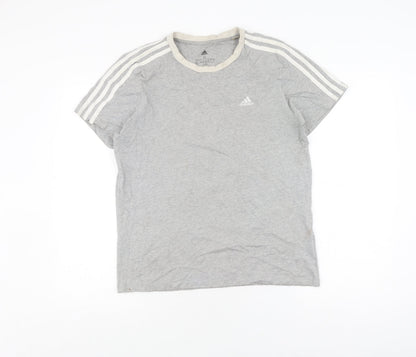 Unisex Adults UK Size S adidas Grey Basic T-Shirt