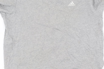 Unisex Adults UK Size S adidas Grey Basic T-Shirt