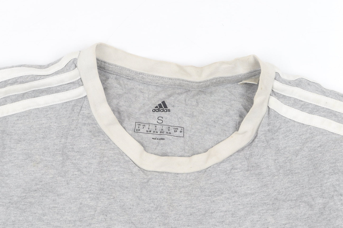 Unisex Adults UK Size S adidas Grey Basic T-Shirt