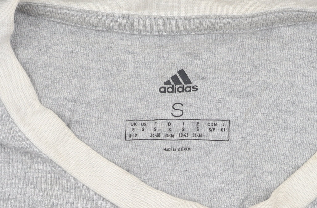 Unisex Adults UK Size S adidas Grey Basic T-Shirt