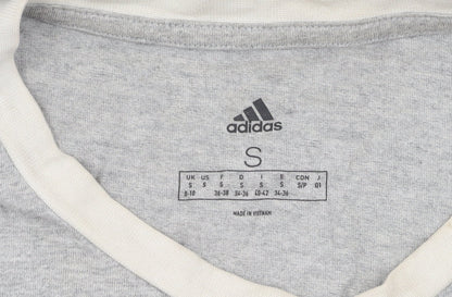 Unisex Adults UK Size S adidas Grey Basic T-Shirt