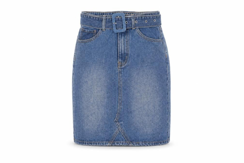 Womens UK Size 6 Boohoo Straight & Pencil Denim Skirt