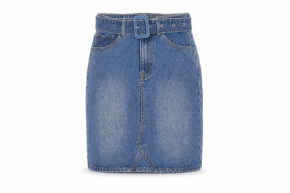 Womens UK Size 6 Boohoo Straight & Pencil Denim Skirt