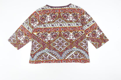 Artocapes Women's Multicoloured XL Tunic, 3/4 Sleeve Top