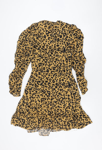 Topshop Women’s Animal Print Dress, Size 14, Viscose