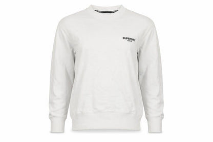 Unisex Adults UK Size S Superdry White Pullover Sweatshirt
