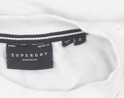 Superdry Unisex White Crew Neck Sweatshirt Size S