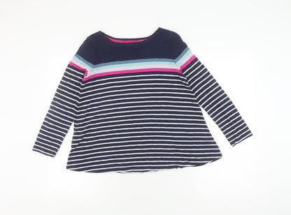 Womens UK Size 6 Joules Blue Basic T-Shirt