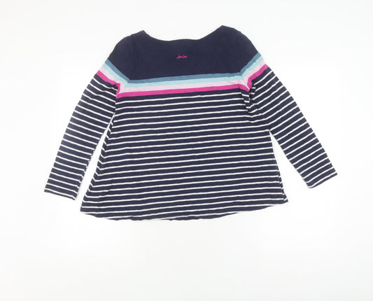 Womens UK Size 6 Joules Blue Basic T-Shirt
