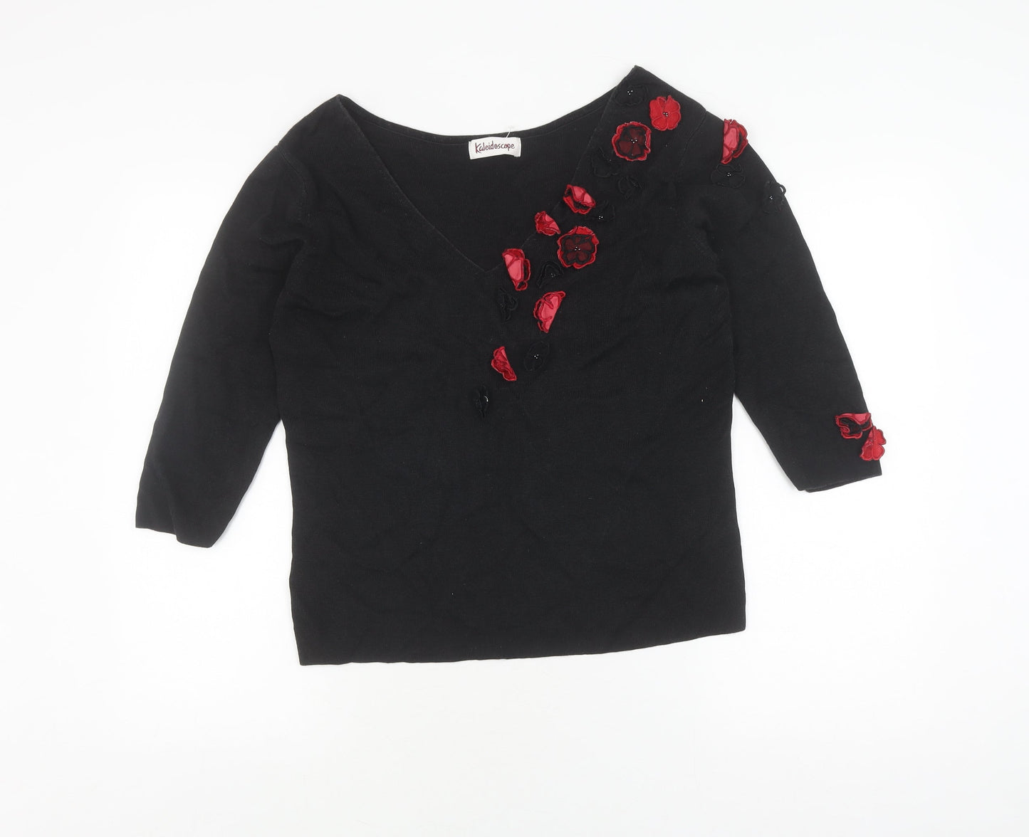 Womens UK Size 18 Kaleidoscope Black  Blouse