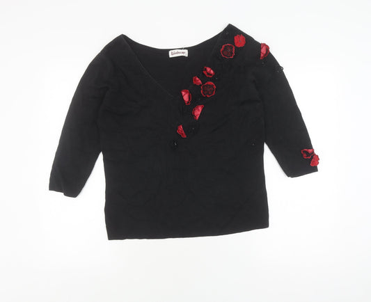 Womens UK Size 18 Kaleidoscope Black  Blouse