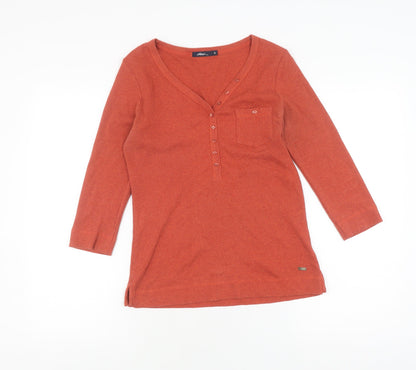 Womens UK Size 10 DASH Red Basic T-Shirt